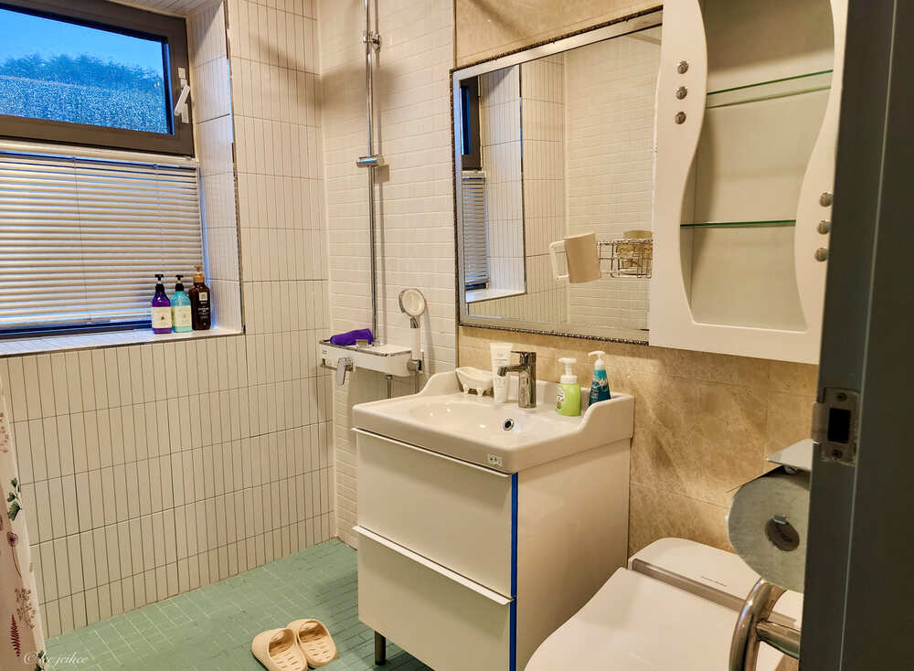 건식 화장실 호텔식 넓은 세면대